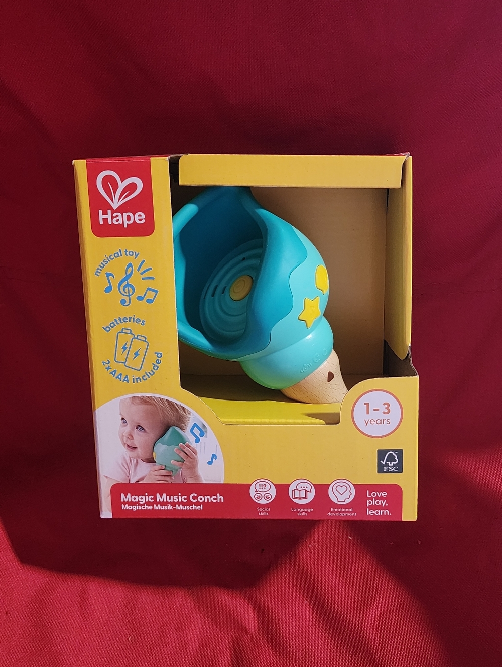 Hape Magic Music Conch Toy - Turquoise